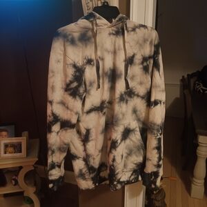 No Boundaries Tie-Dye Hoodie - Black and Cream